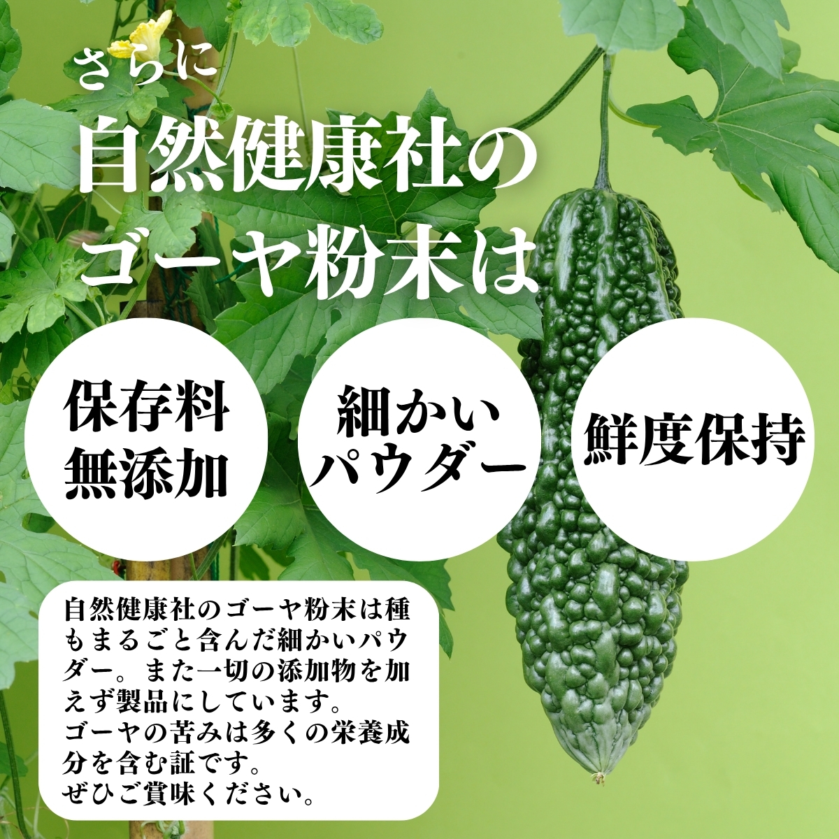 保存料無添加、細かいパウダー、鮮度保持