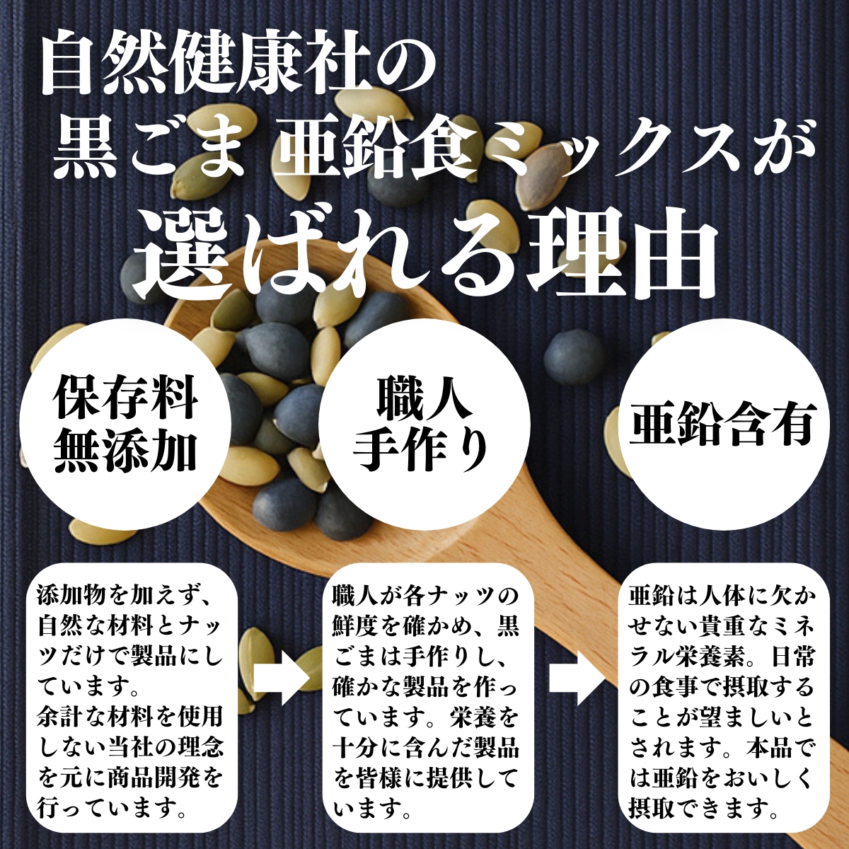 黒ごま亜鉛食ミックスが選ばれる理由