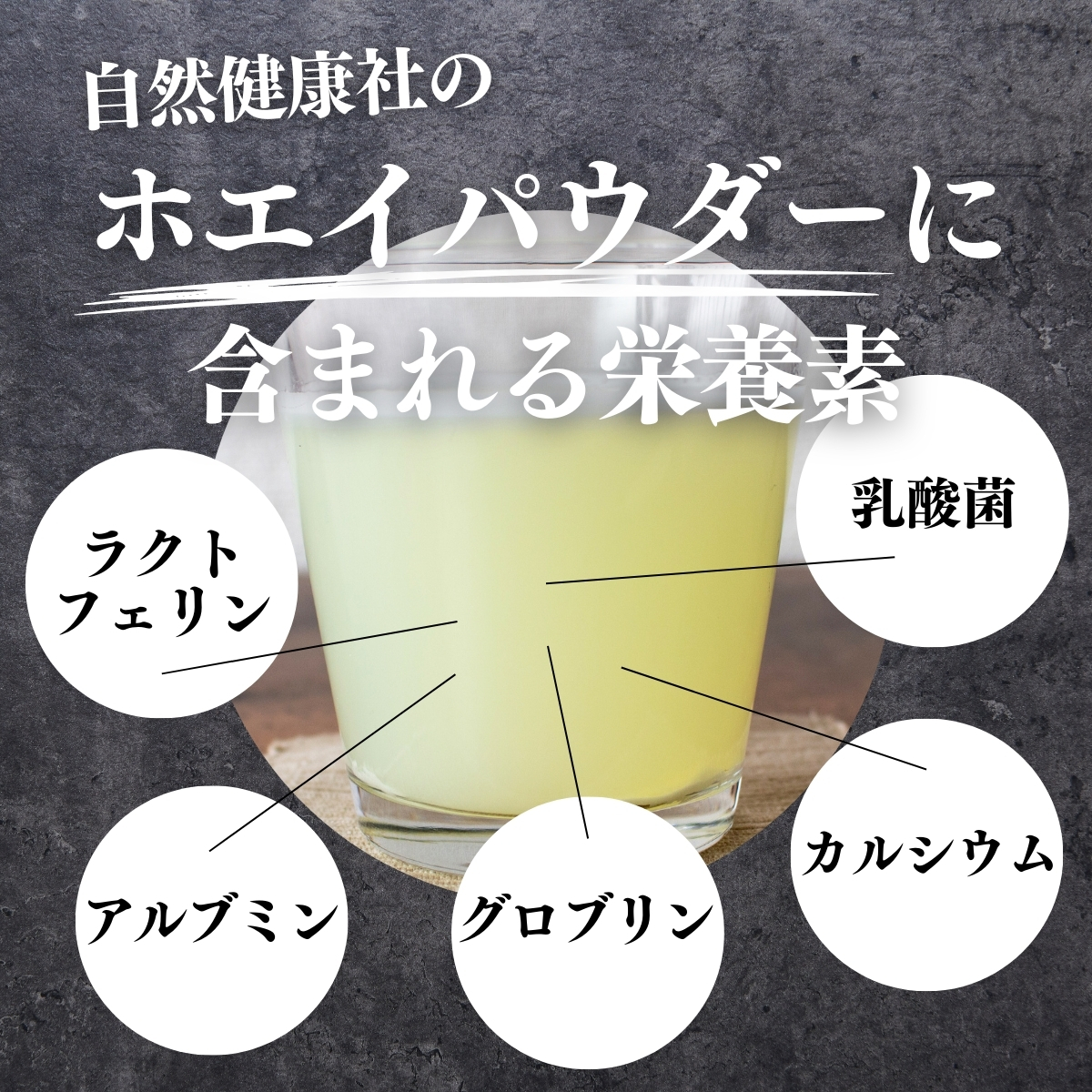ホエイパウダーに含まれる栄養成分